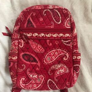 Vera Bradley RARE Small Purse Backpack Mesa Red Paisley